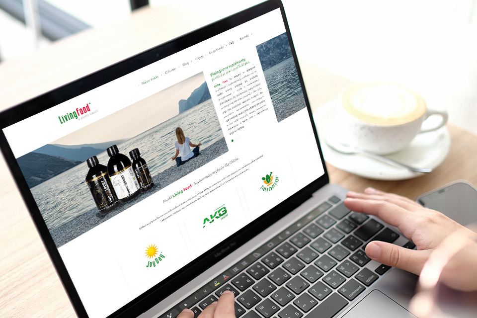projekt strony www LivingFood