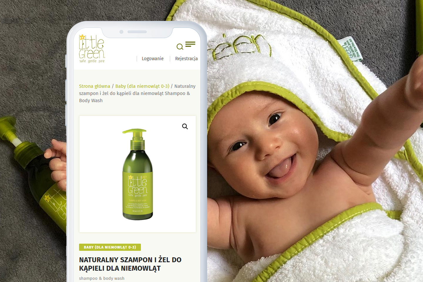 projekt sklepu internetowego Little Green Cares