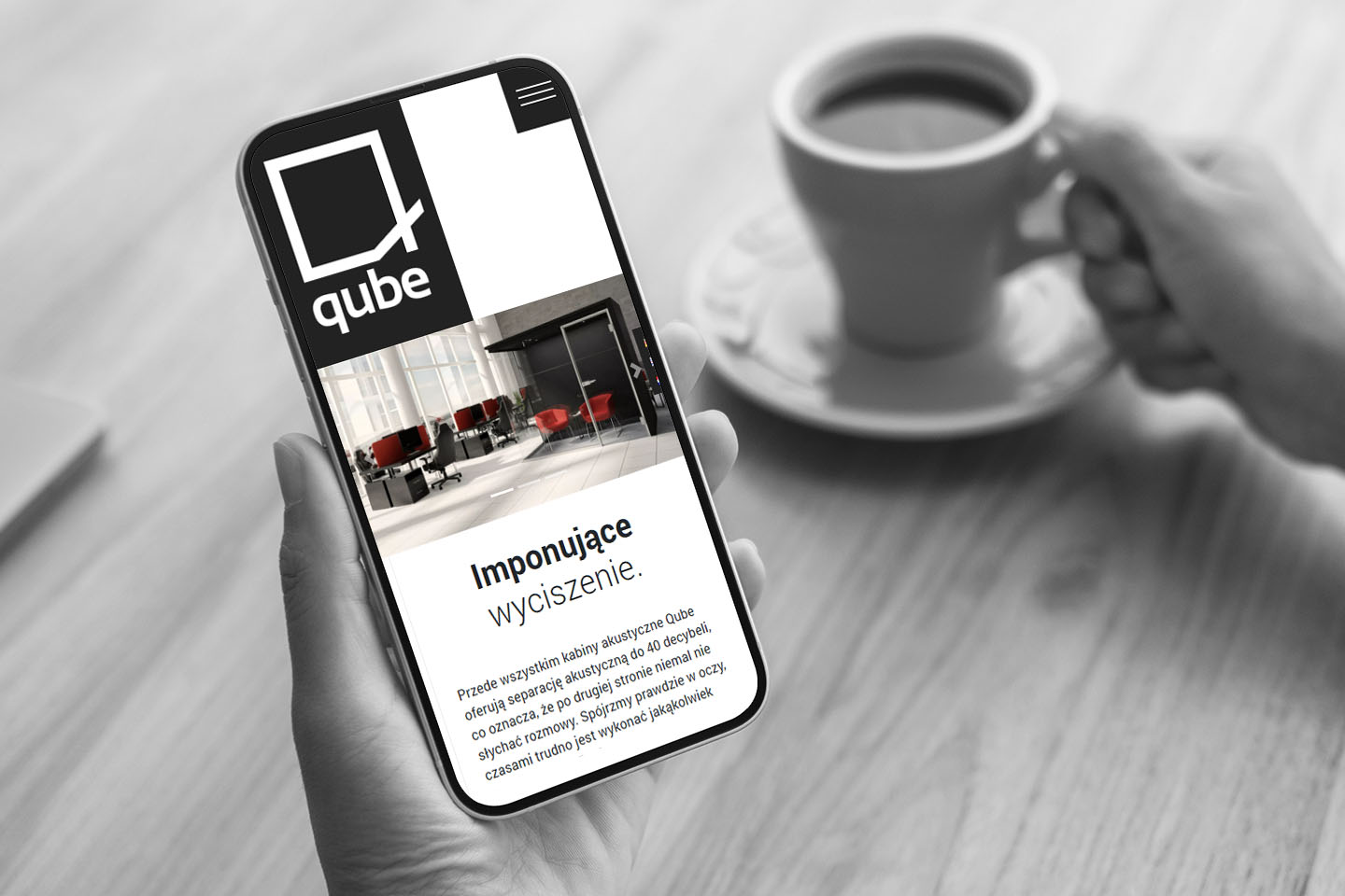 mobilna wersja strony Qube Solutions