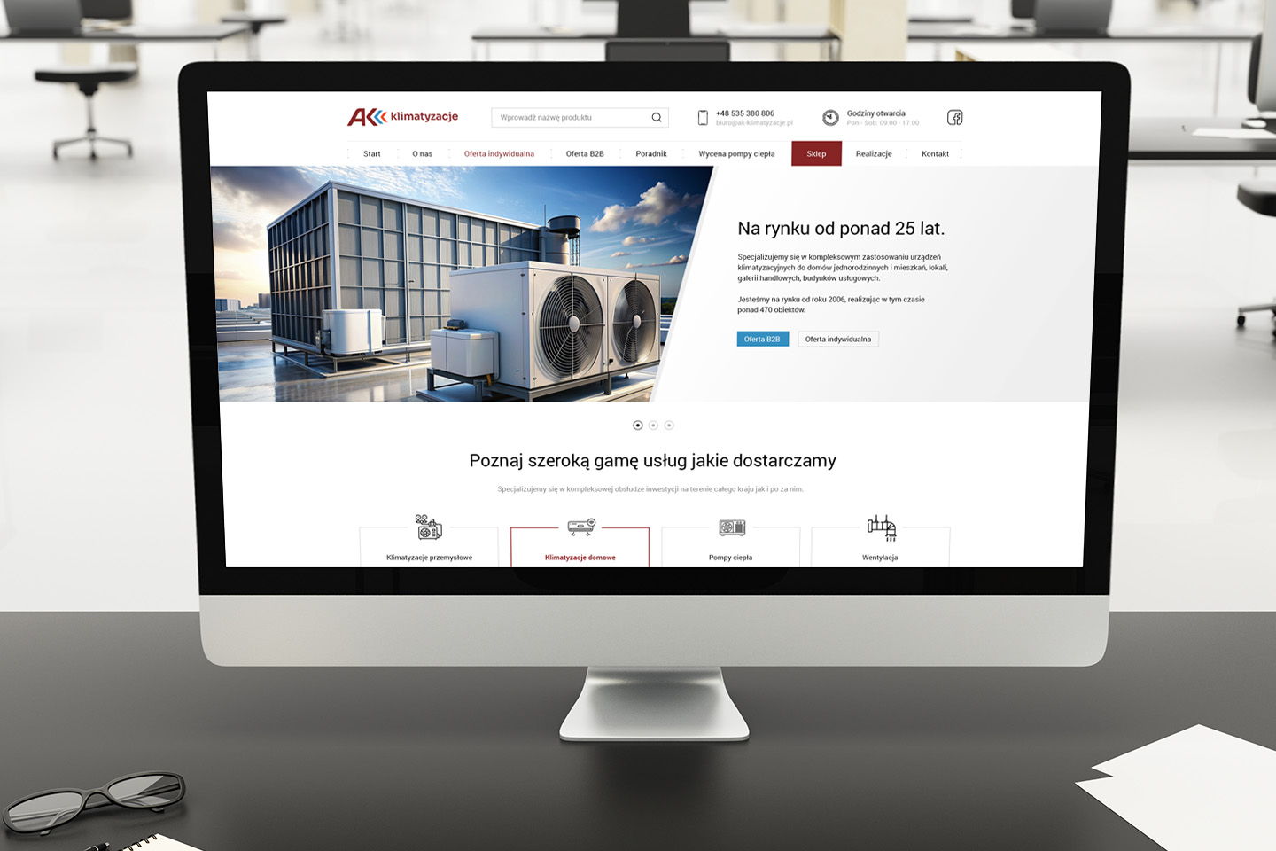 projekt strony www dla AK-Klimatyzacje