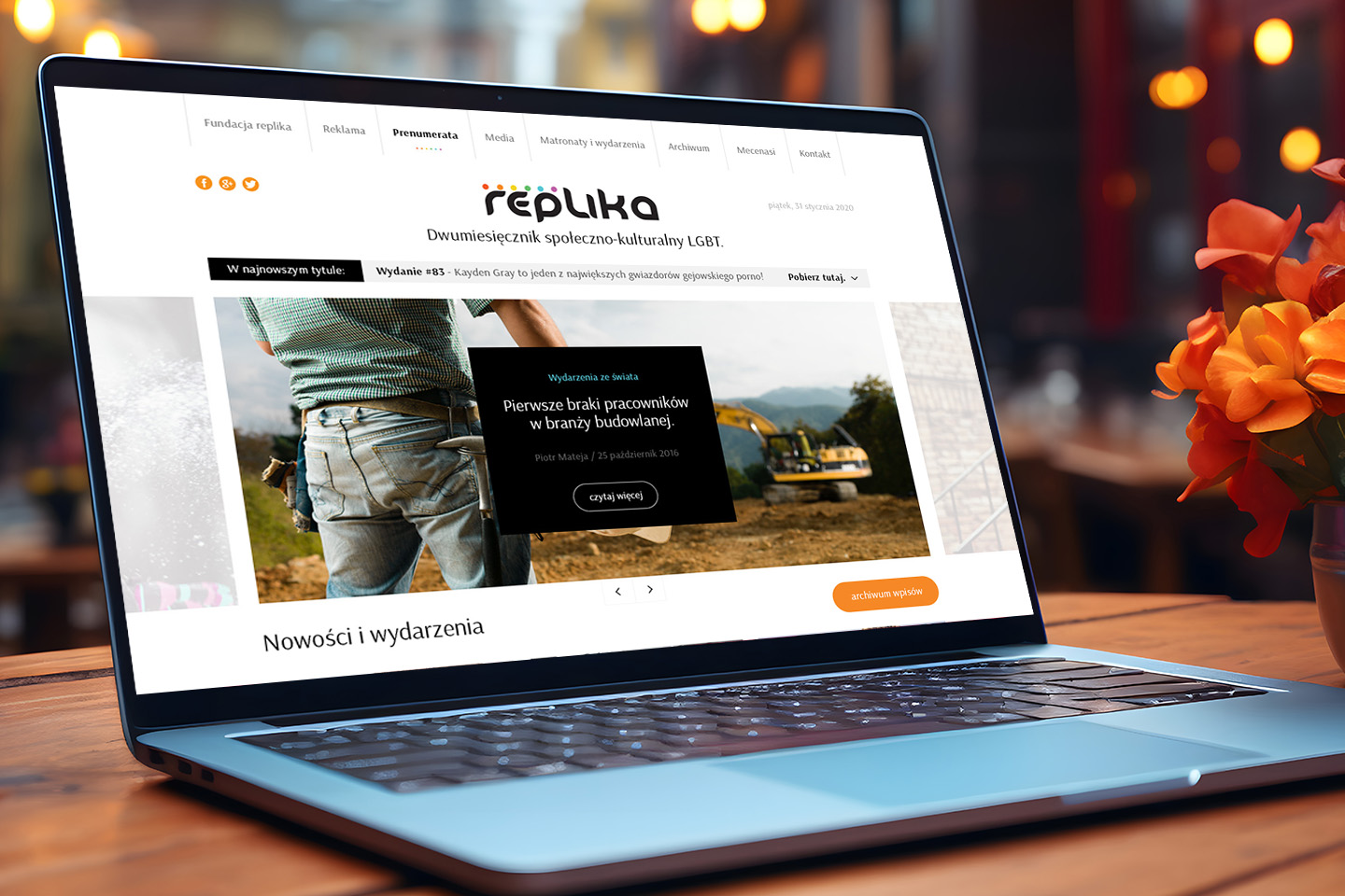 projekt dwumiesięcznika Replika Online