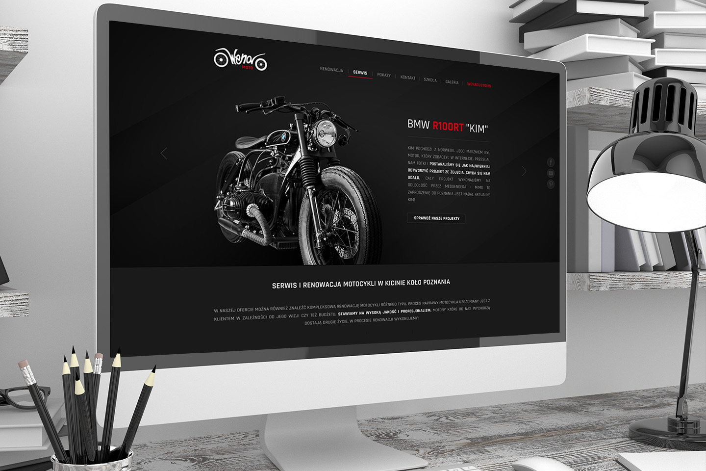 projekt strony www WenaMoto